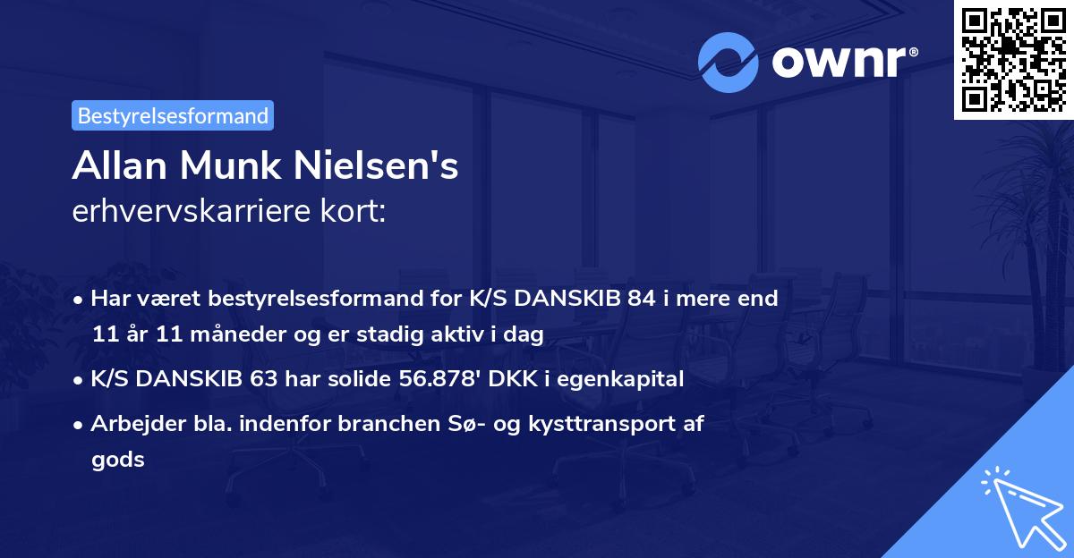 Allan Munk Nielsen's erhvervskarriere kort