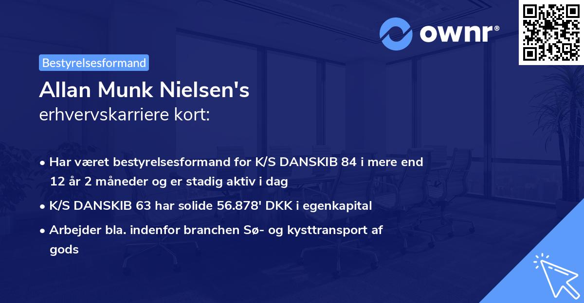 Allan Munk Nielsen's erhvervskarriere kort