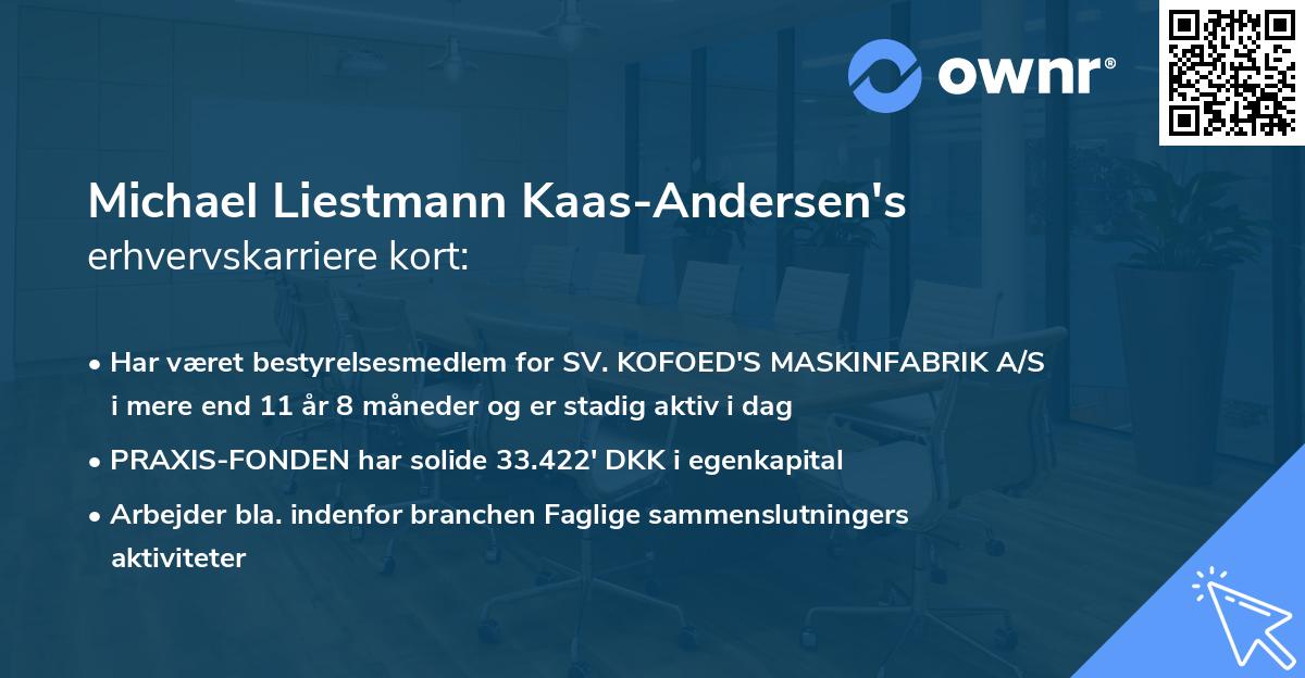 Michael Liestmann Kaas-Andersen's erhvervskarriere kort