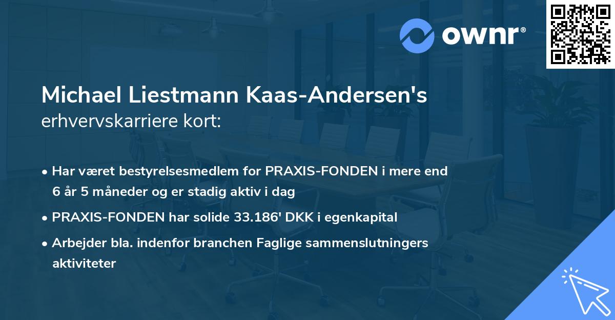 Michael Liestmann Kaas-Andersen's erhvervskarriere kort