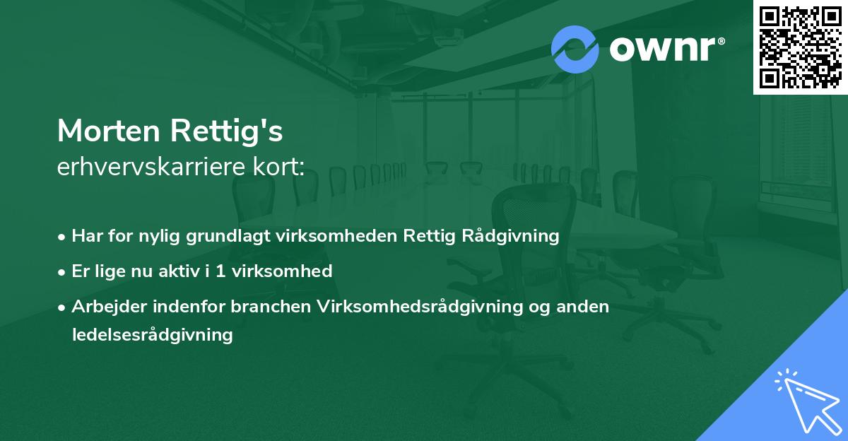 Morten Rettig's erhvervskarriere kort