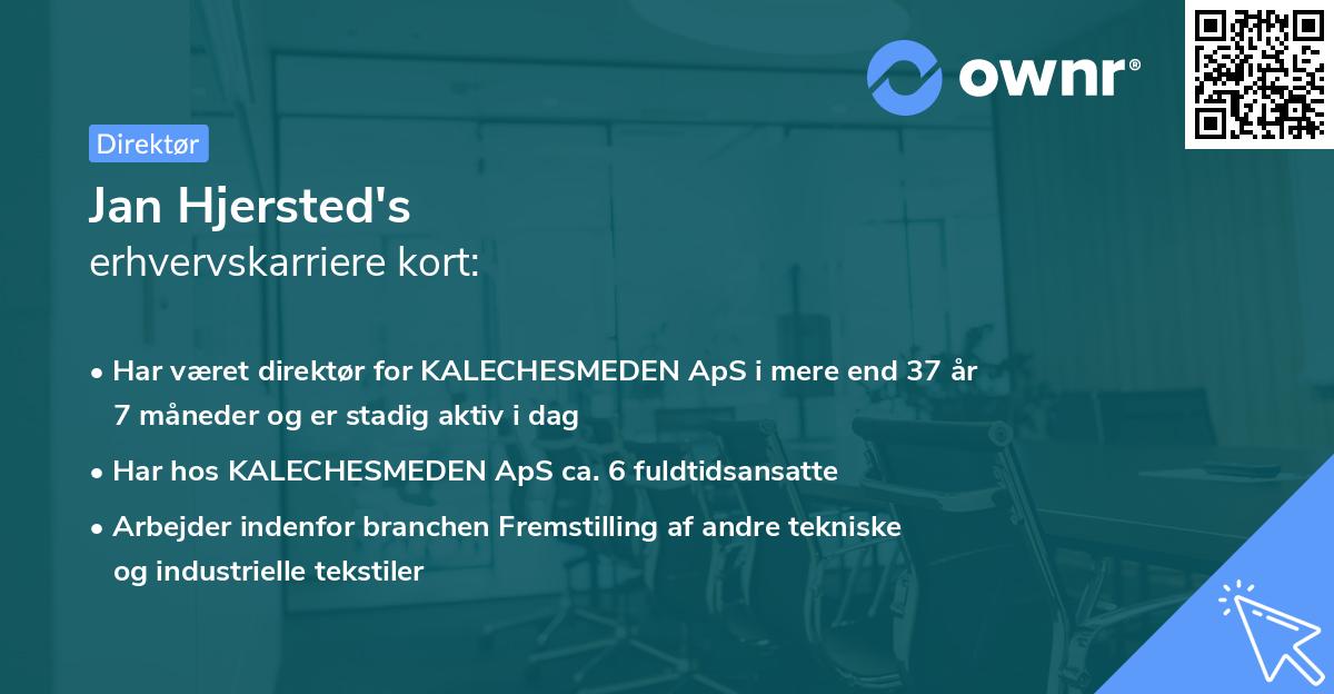 Jan Hjersted's erhvervskarriere kort