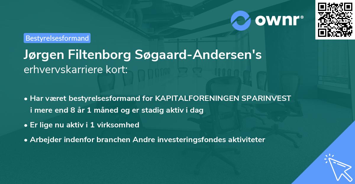 Jørgen Filtenborg Søgaard-Andersen's erhvervskarriere kort