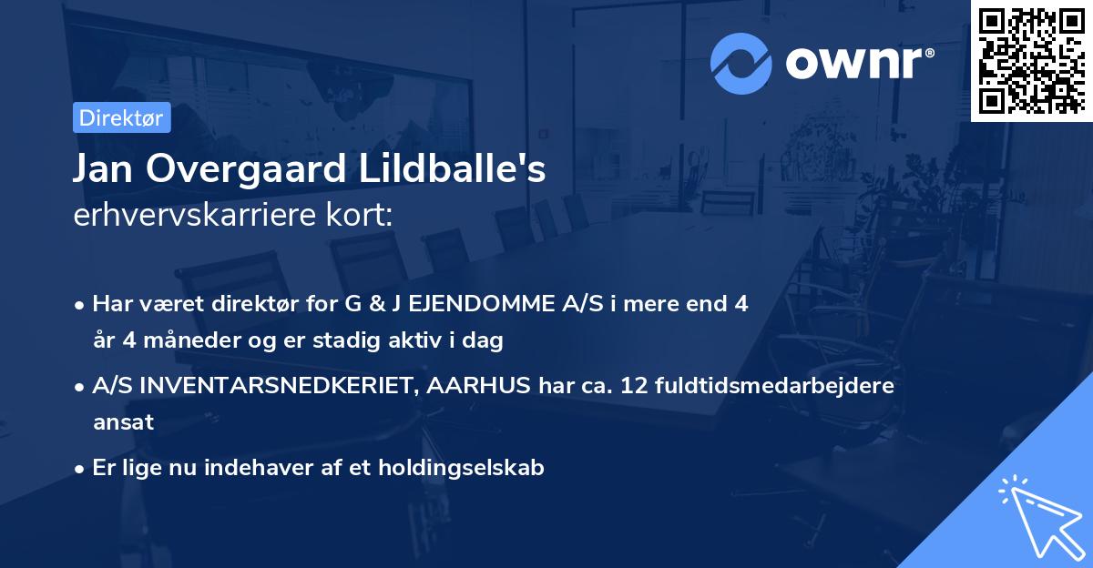 Jan Overgaard Lildballe's erhvervskarriere kort