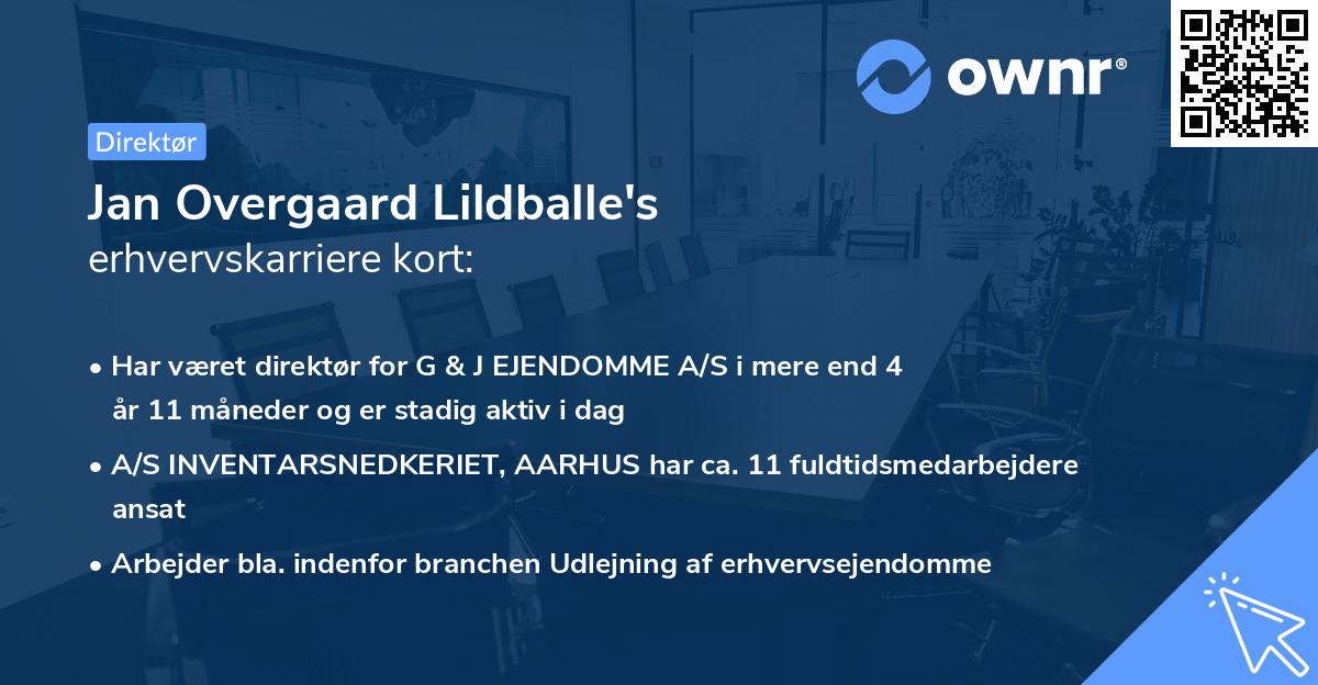 Jan Overgaard Lildballe's erhvervskarriere kort