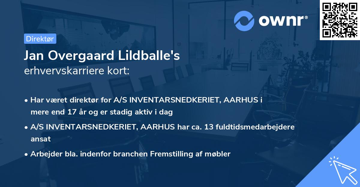 Jan Overgaard Lildballe's erhvervskarriere kort