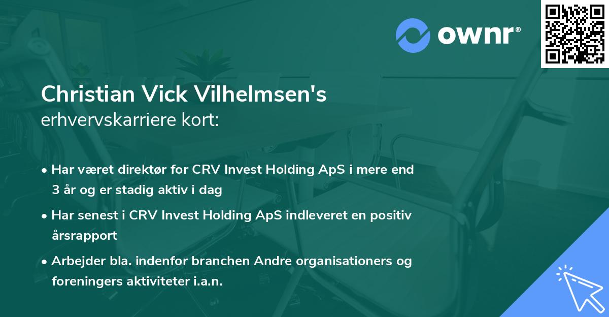 Christian Vick Vilhelmsen's erhvervskarriere kort