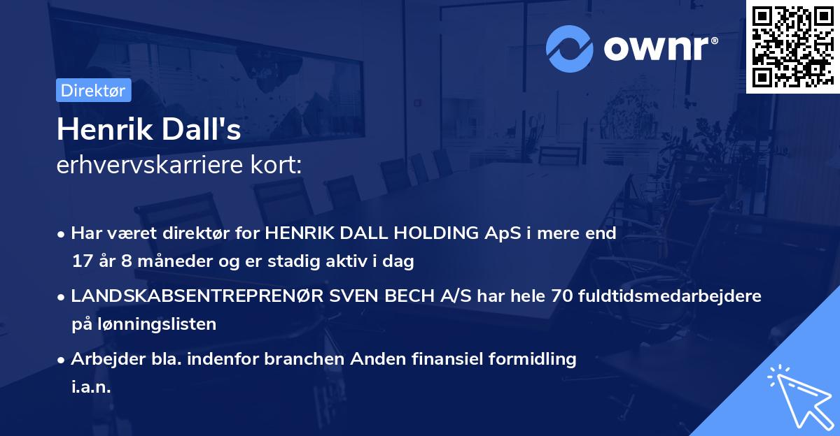 Henrik Dall's erhvervskarriere kort