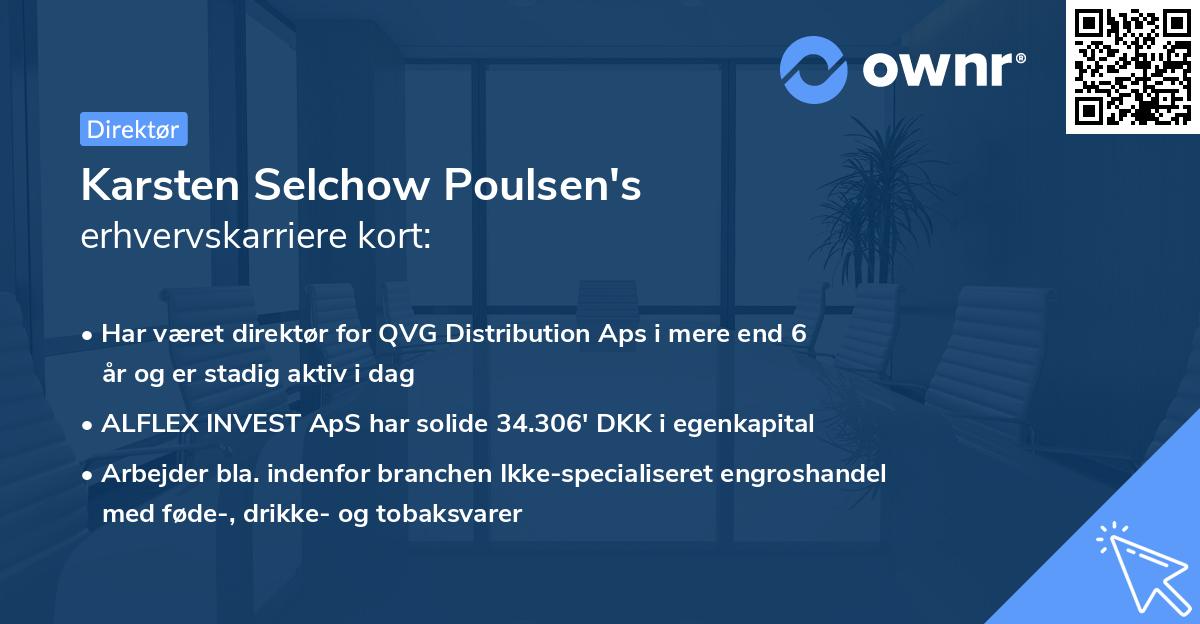 Karsten Selchow Poulsen's erhvervskarriere kort