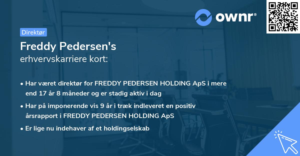 Freddy Pedersen's erhvervskarriere kort