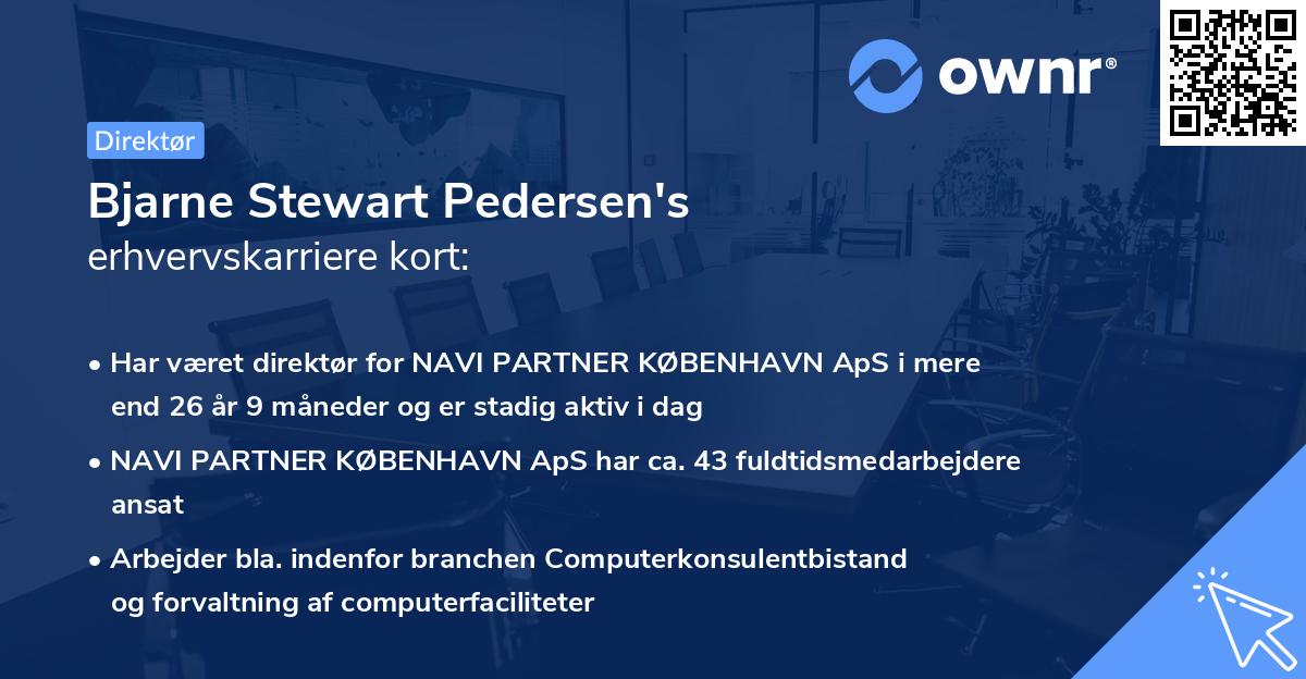 Bjarne Stewart Pedersen's erhvervskarriere kort