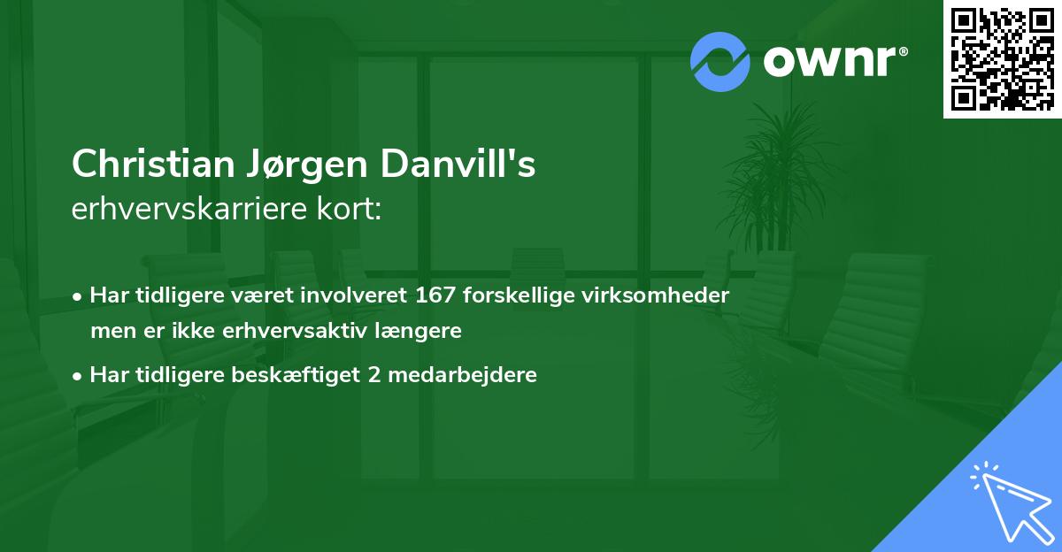 Christian Jørgen Danvill's erhvervskarriere kort