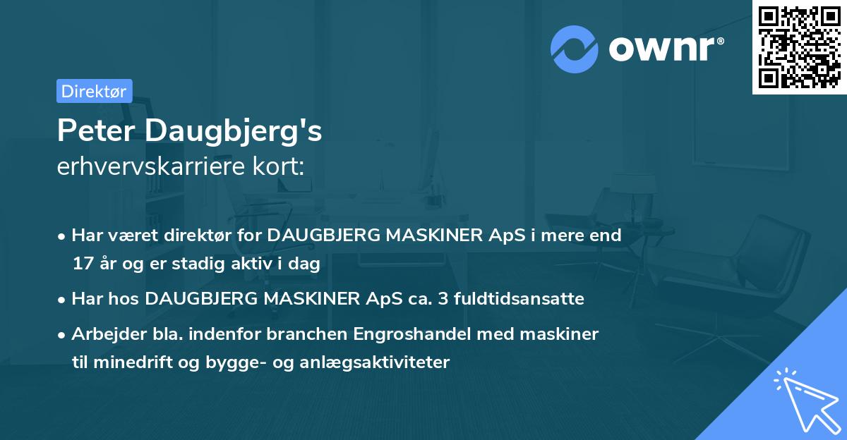 Peter Daugbjerg's erhvervskarriere kort