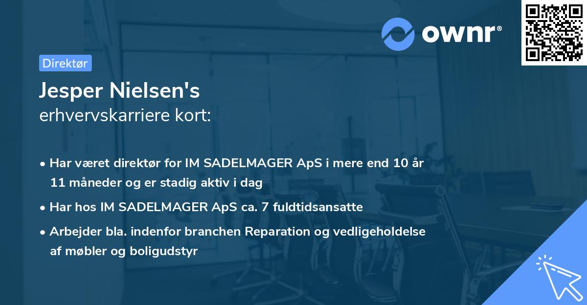 Jesper Nielsen's erhvervskarriere kort