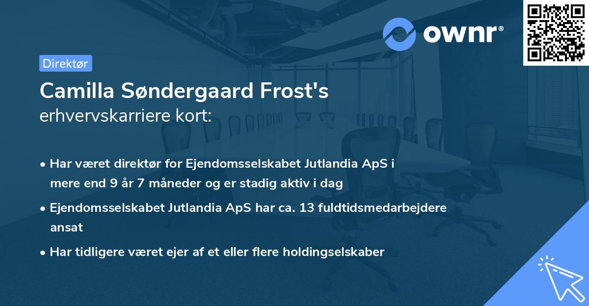 Camilla Søndergaard Frost's erhvervskarriere kort