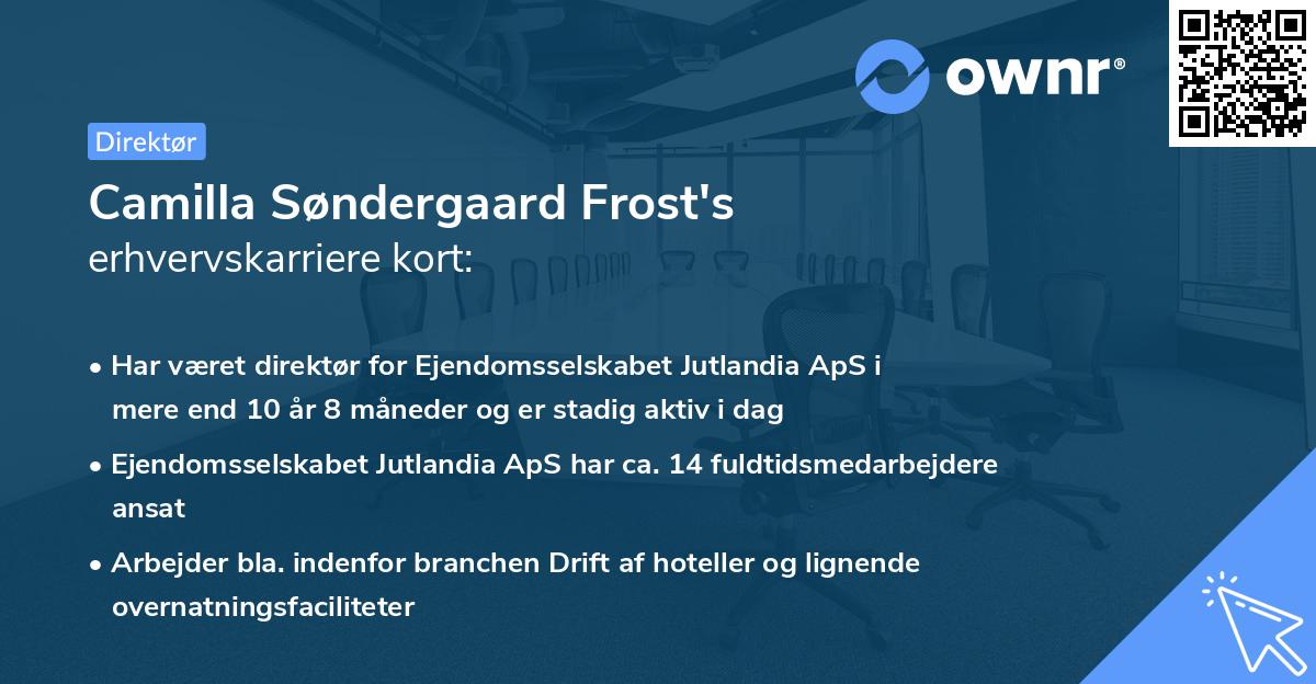 Camilla Søndergaard Frost's erhvervskarriere kort