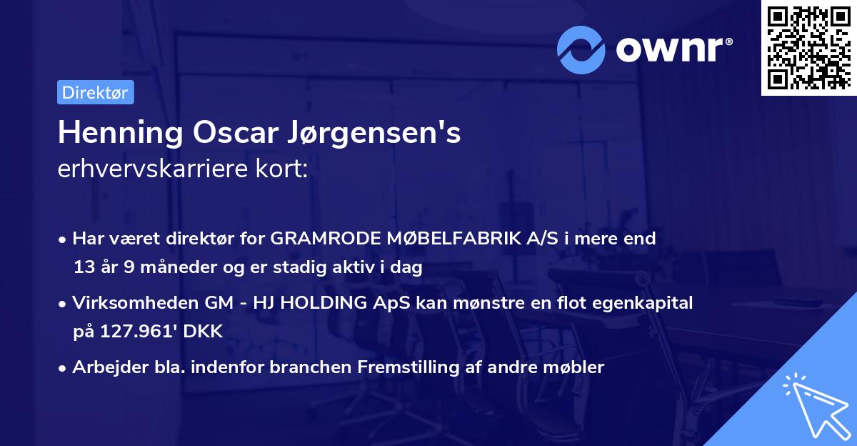 Henning Oscar Jørgensen's erhvervskarriere kort