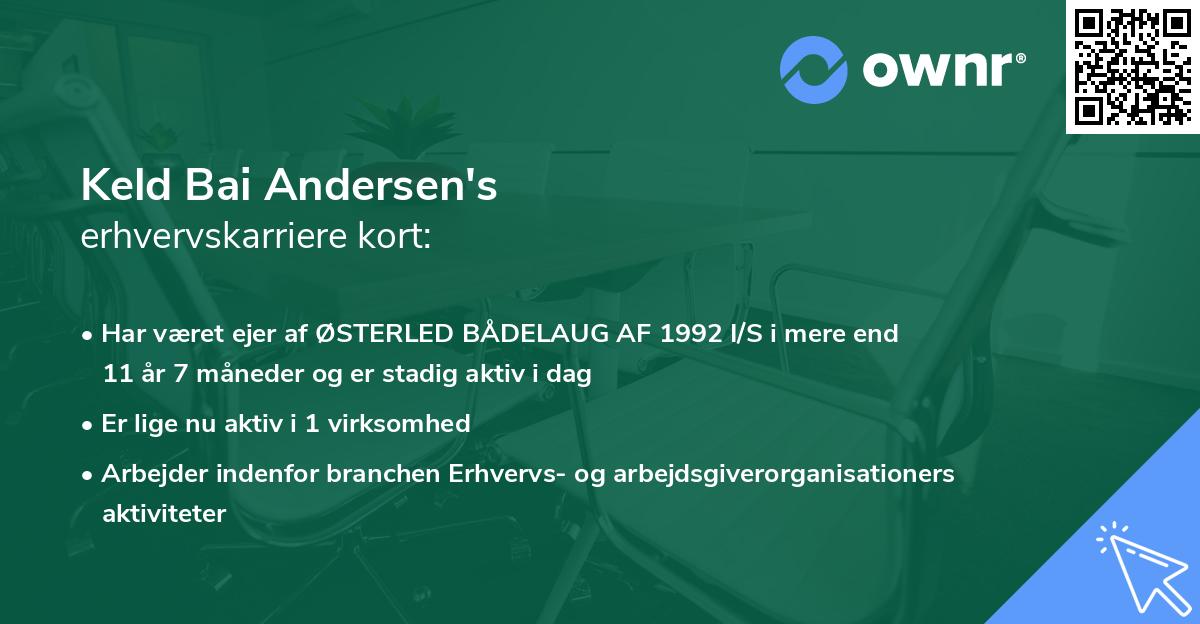 Keld Bai Andersen's erhvervskarriere kort
