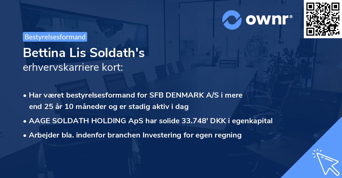 Bettina Lis Soldath's erhvervskarriere kort