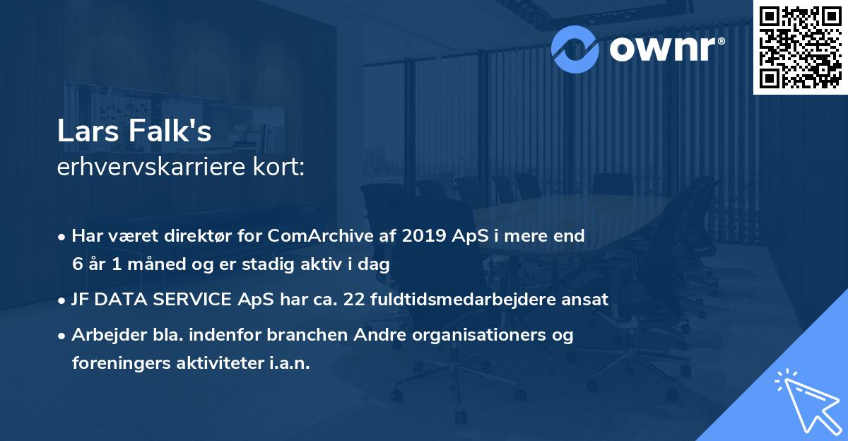 Lars Falk's erhvervskarriere kort