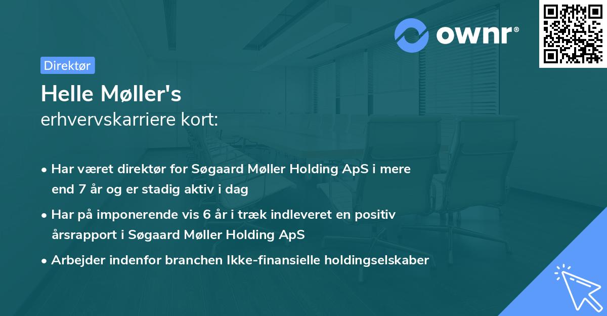 Helle Møller's erhvervskarriere kort