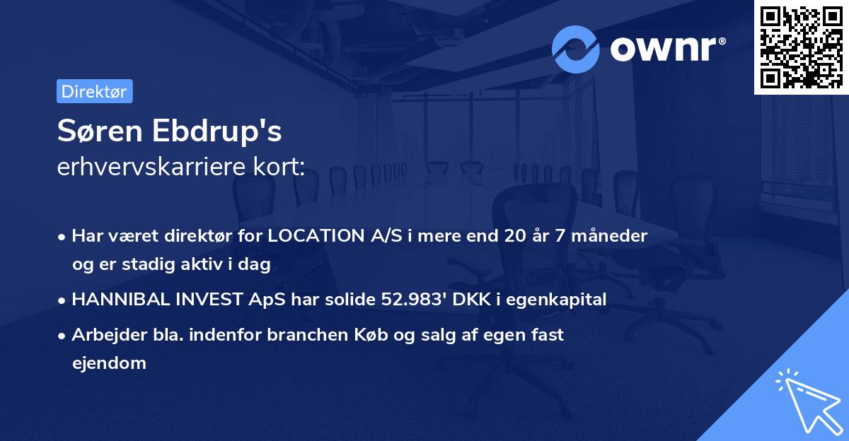Søren Ebdrup's erhvervskarriere kort