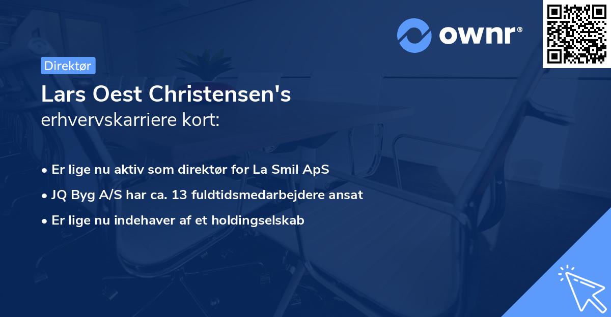 Lars Oest Christensen's erhvervskarriere kort