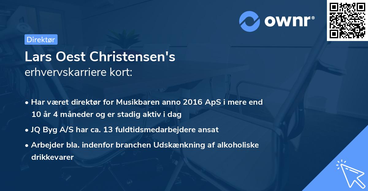 Lars Oest Christensen's erhvervskarriere kort