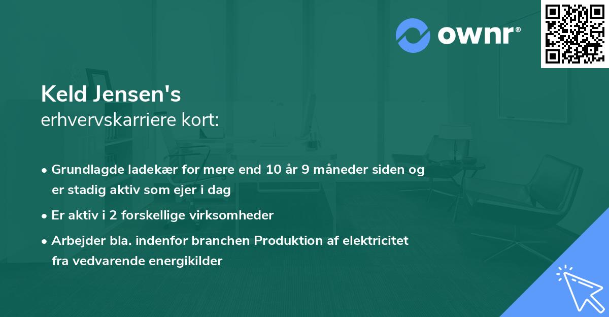 Keld Jensen's erhvervskarriere kort