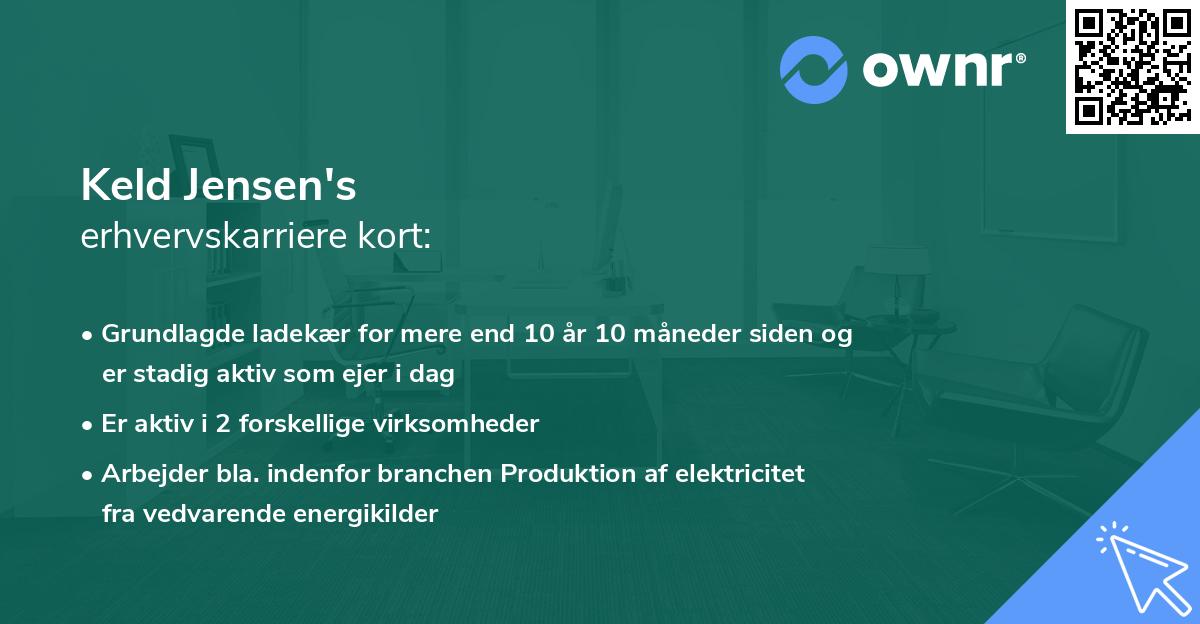 Keld Jensen's erhvervskarriere kort
