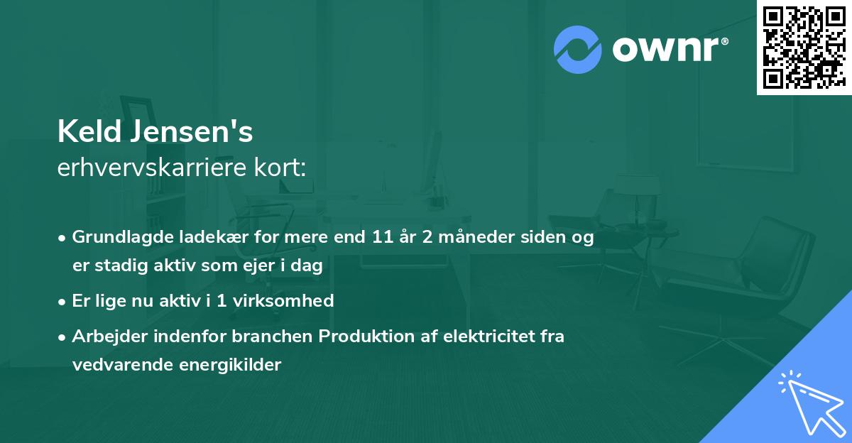 Keld Jensen's erhvervskarriere kort