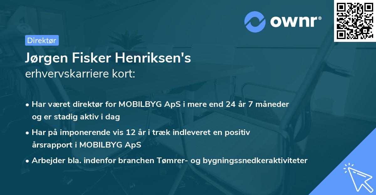 Jørgen Fisker Henriksen's erhvervskarriere kort
