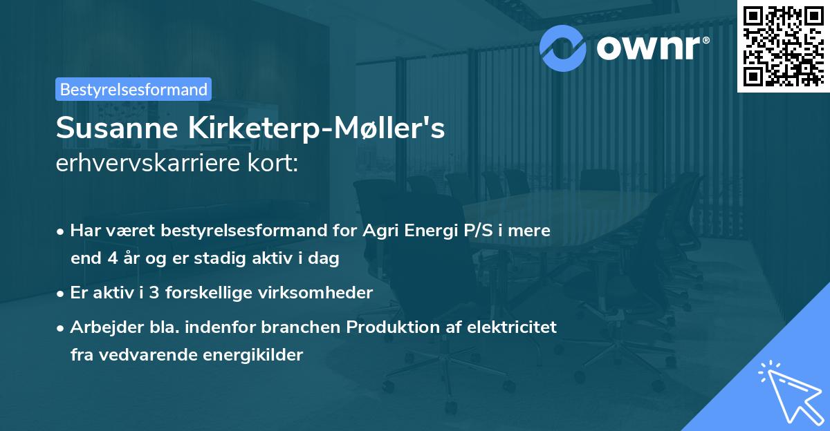Susanne Kirketerp-Møller's erhvervskarriere kort