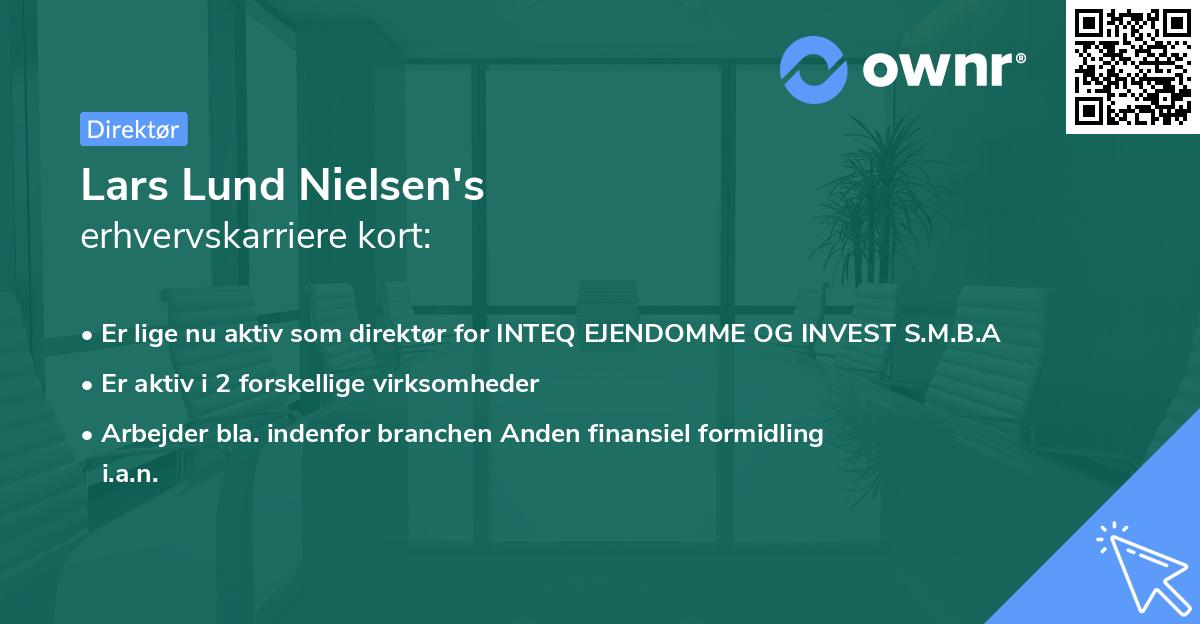 Lars Lund Nielsen's erhvervskarriere kort