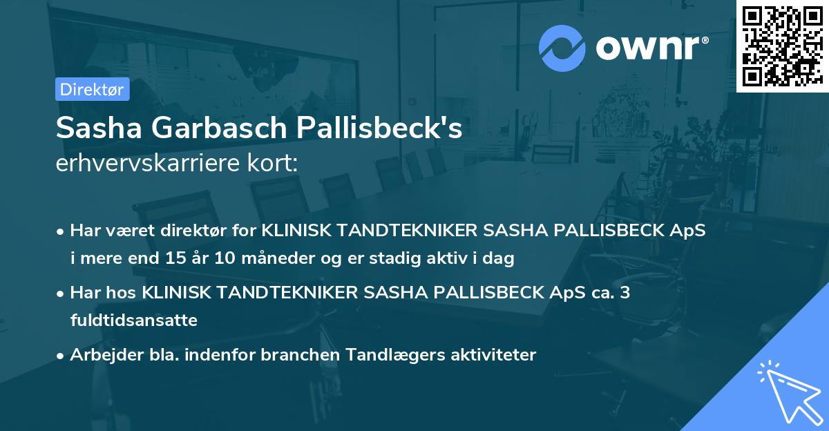 Sasha Garbasch Pallisbeck's erhvervskarriere kort