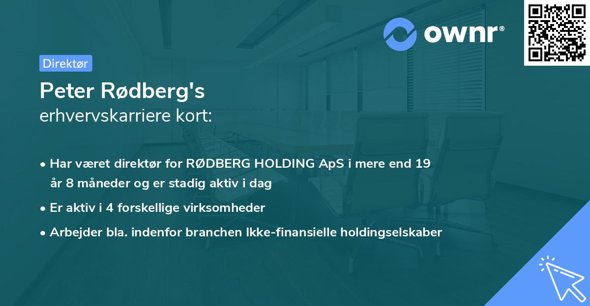 Peter Rødberg's erhvervskarriere kort