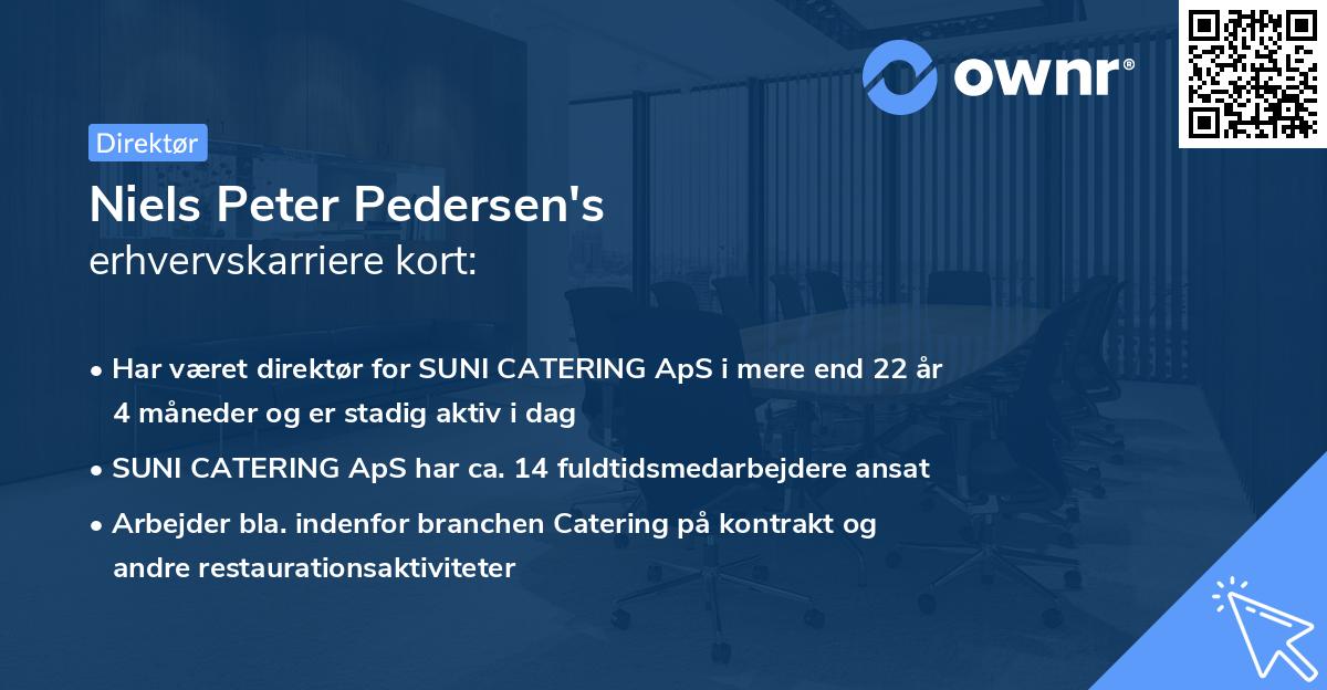 Niels Peter Pedersen's erhvervskarriere kort