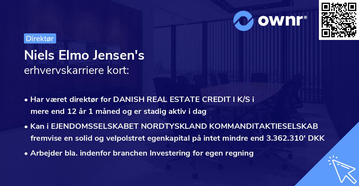 Niels Elmo Jensen's erhvervskarriere kort
