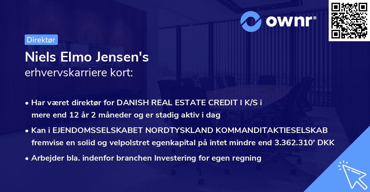Niels Elmo Jensen's erhvervskarriere kort