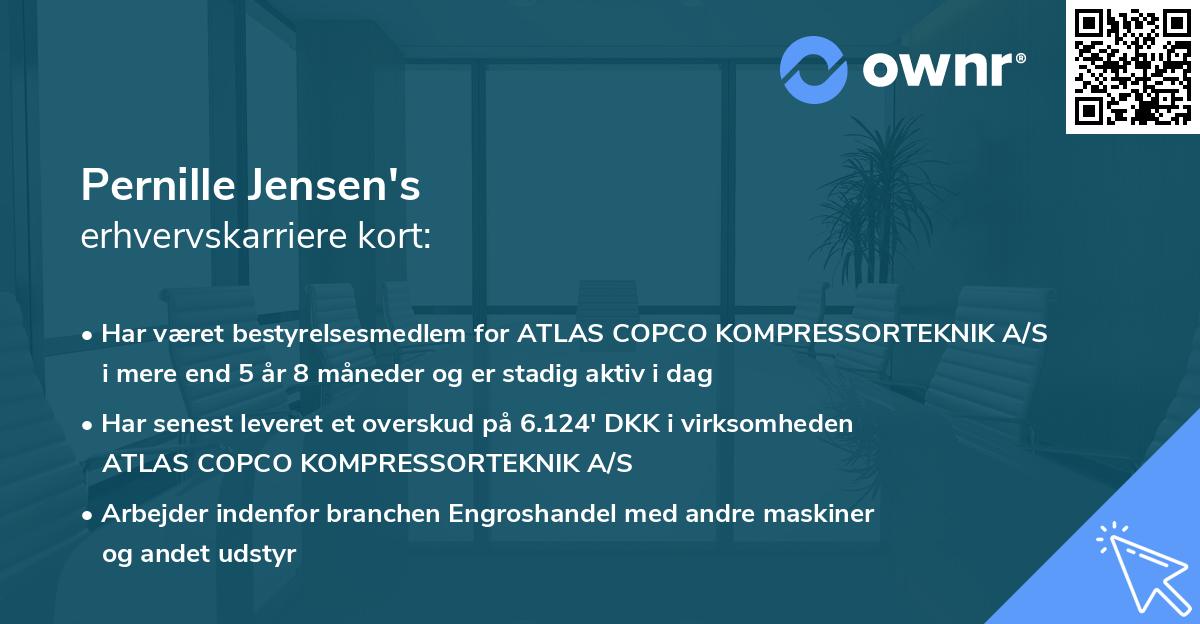 Pernille Jensen's erhvervskarriere kort