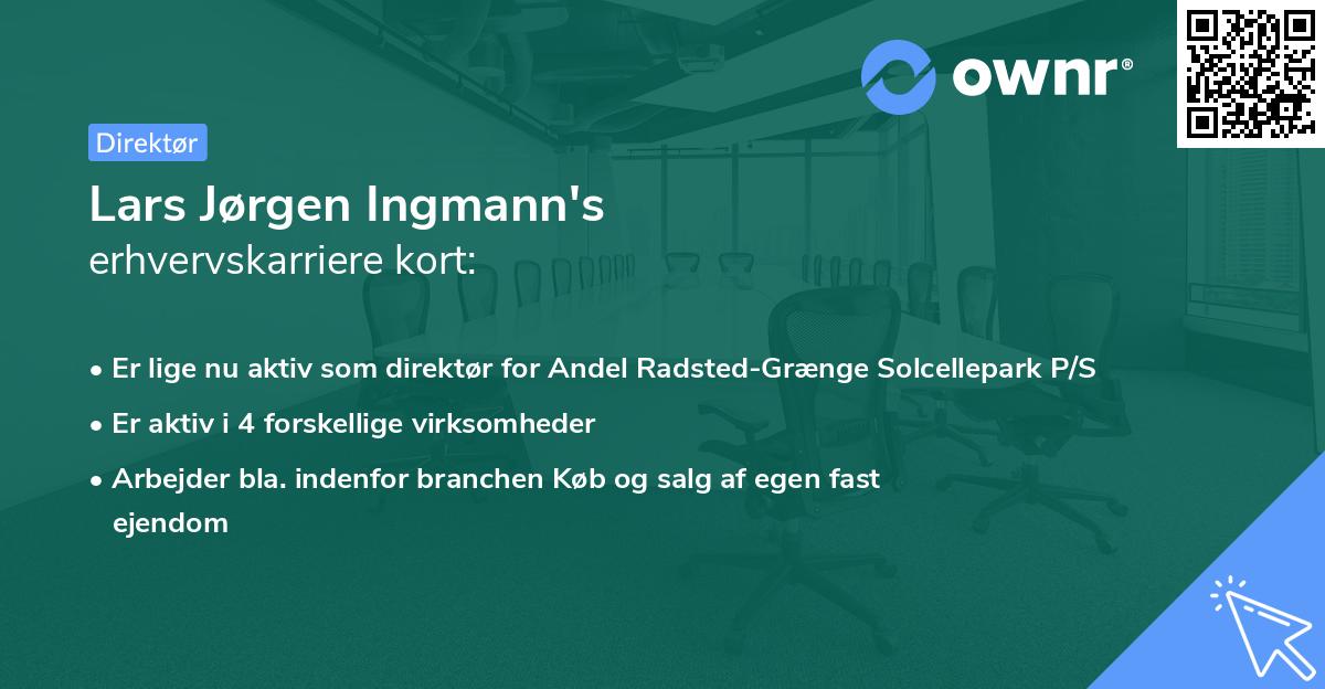 Lars Jørgen Ingmann's erhvervskarriere kort