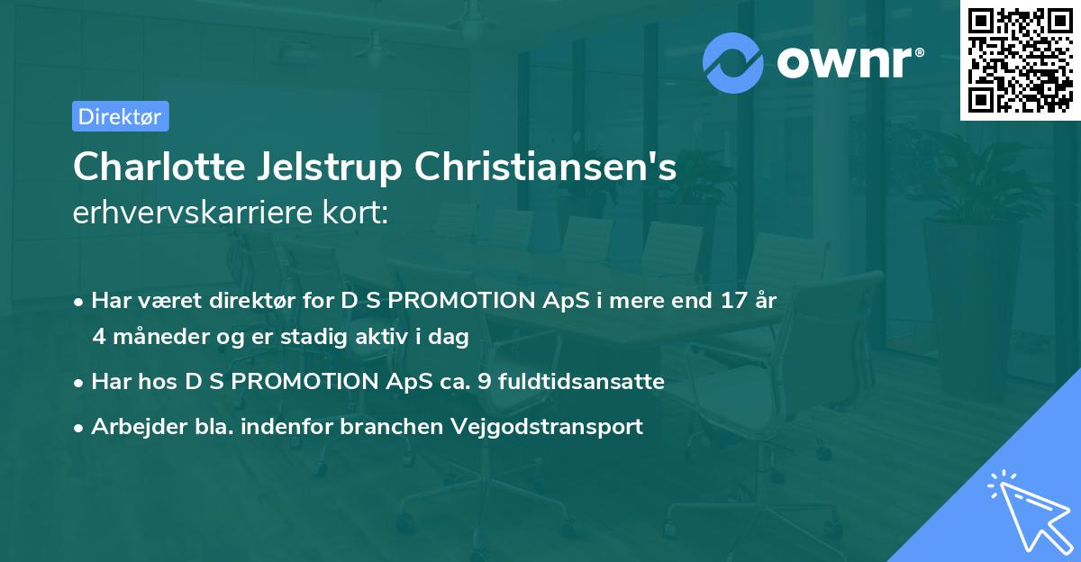 Charlotte Jelstrup Christiansen's erhvervskarriere kort
