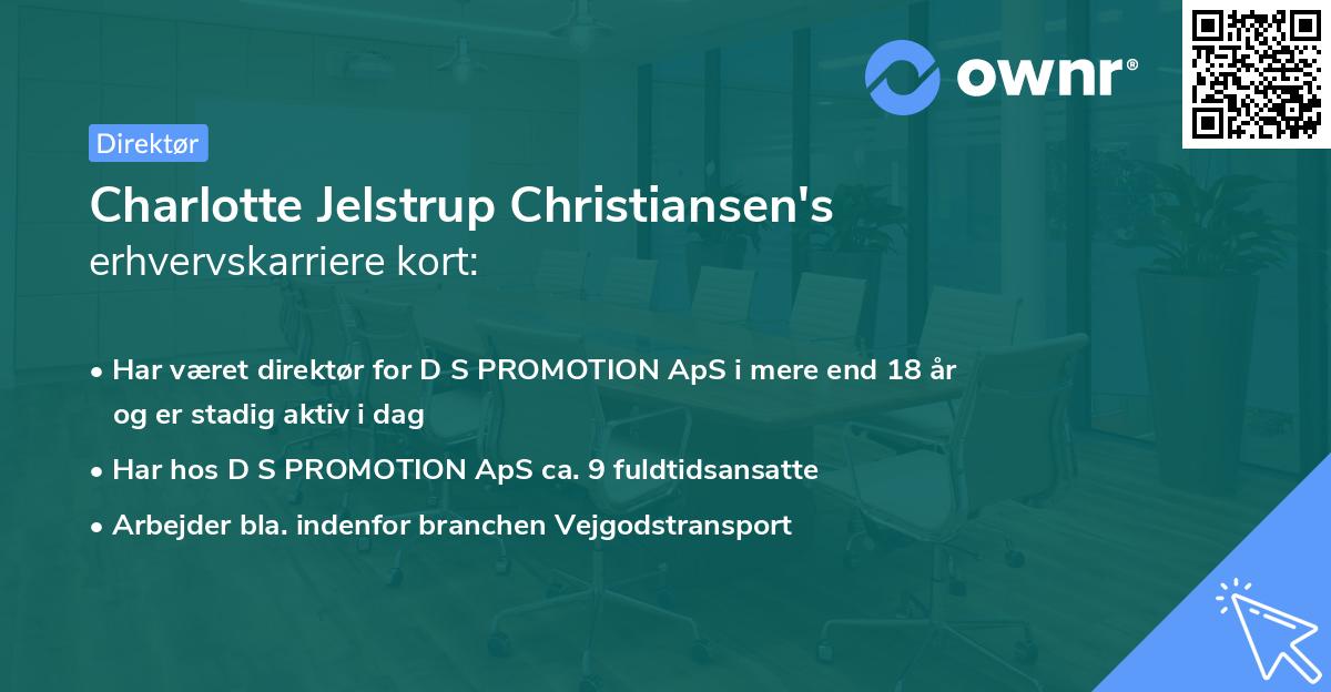 Charlotte Jelstrup Christiansen's erhvervskarriere kort
