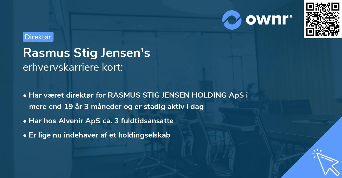 Rasmus Stig Jensen's erhvervskarriere kort