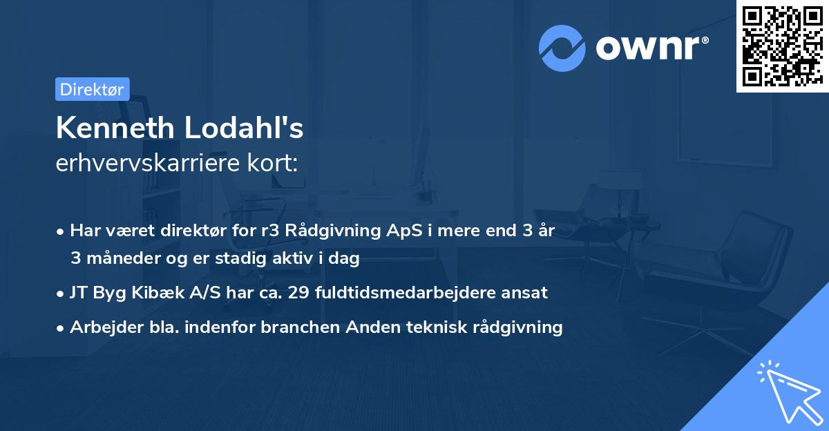 Kenneth Lodahl's erhvervskarriere kort