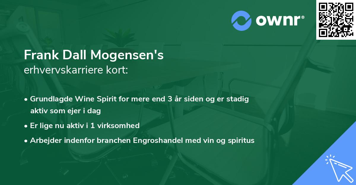 Frank Dall Mogensen's erhvervskarriere kort