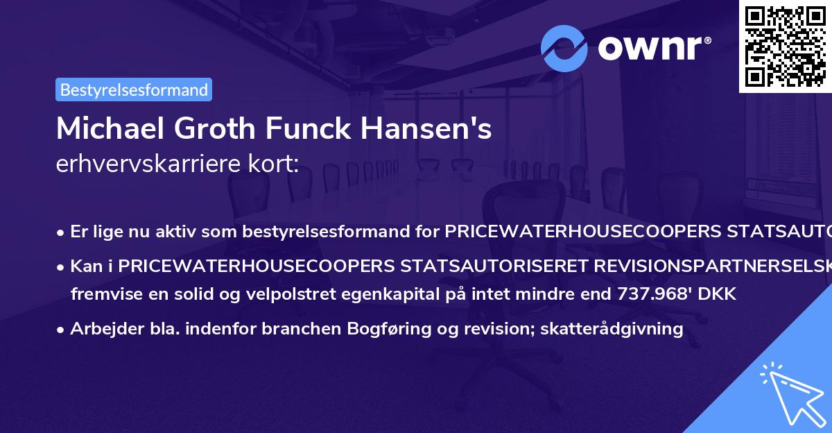 Michael Groth Funck Hansen's erhvervskarriere kort