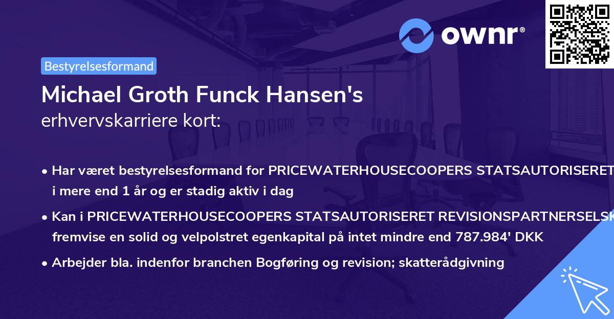 Michael Groth Funck Hansen's erhvervskarriere kort