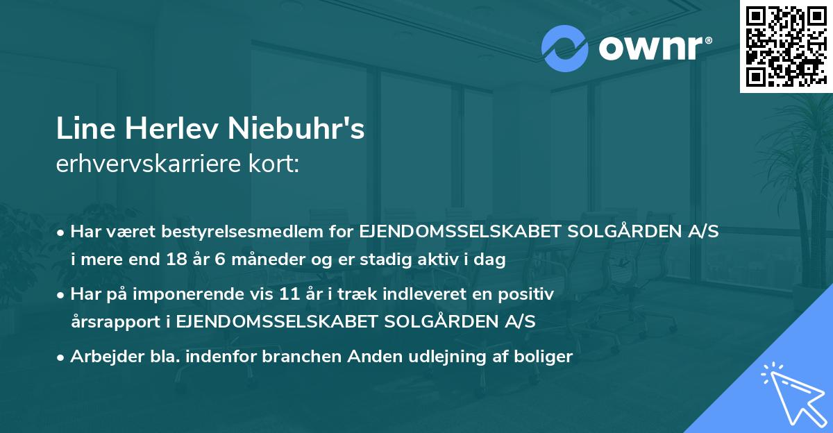 Line Herlev Niebuhr's erhvervskarriere kort