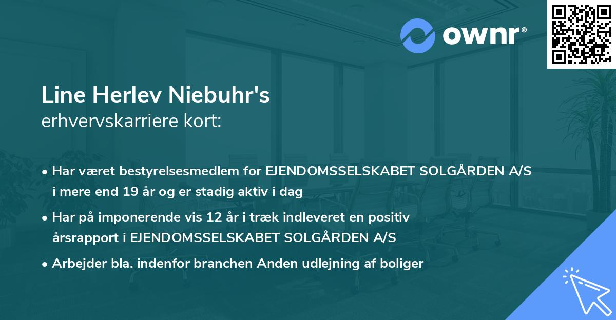 Line Herlev Niebuhr's erhvervskarriere kort